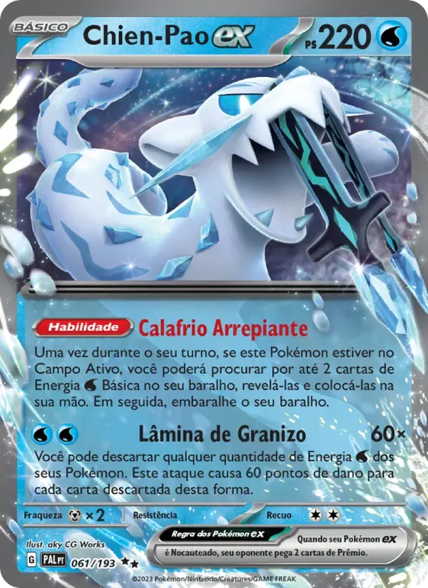 Chien-Pao ex — Evoluções em Paldea 61 Portuguese Pokémon card