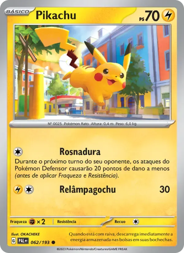 Pikachu — Evoluções em Paldea 62 Portuguese Pokémon card