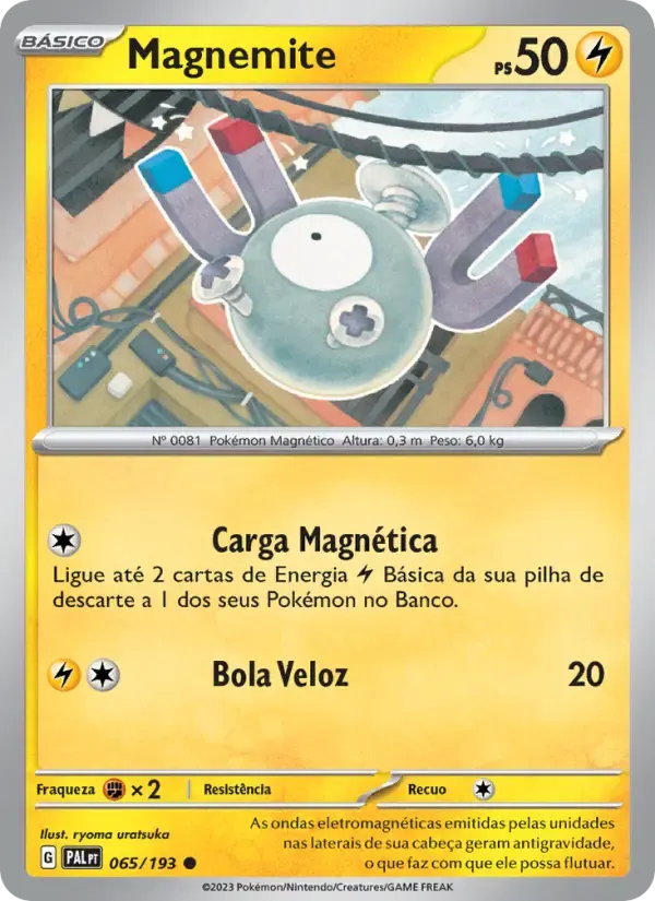 Magnemite — Evoluções em Paldea 65 Portuguese Pokémon card