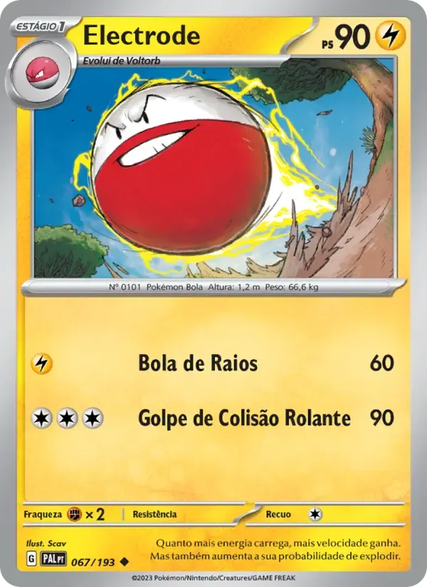 Electrode — Evoluções em Paldea 67 Portuguese Pokémon card