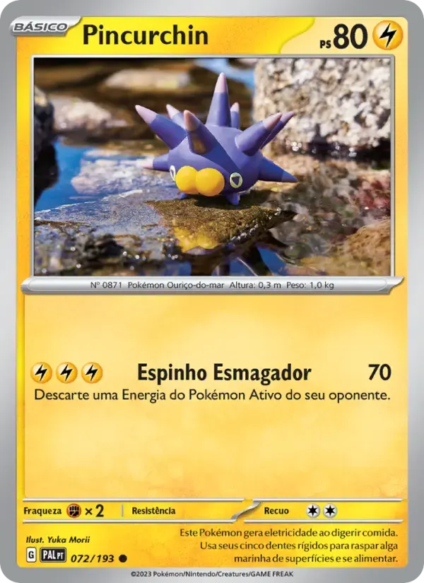 Pincurchin — Evoluções em Paldea 72 Portuguese Pokémon card