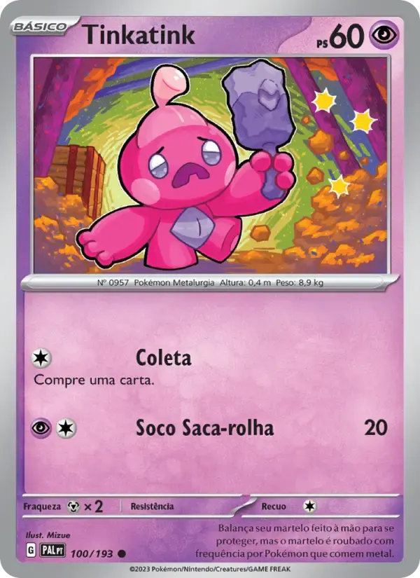 Tinkatink — Evoluções em Paldea 100 Portuguese Pokémon card