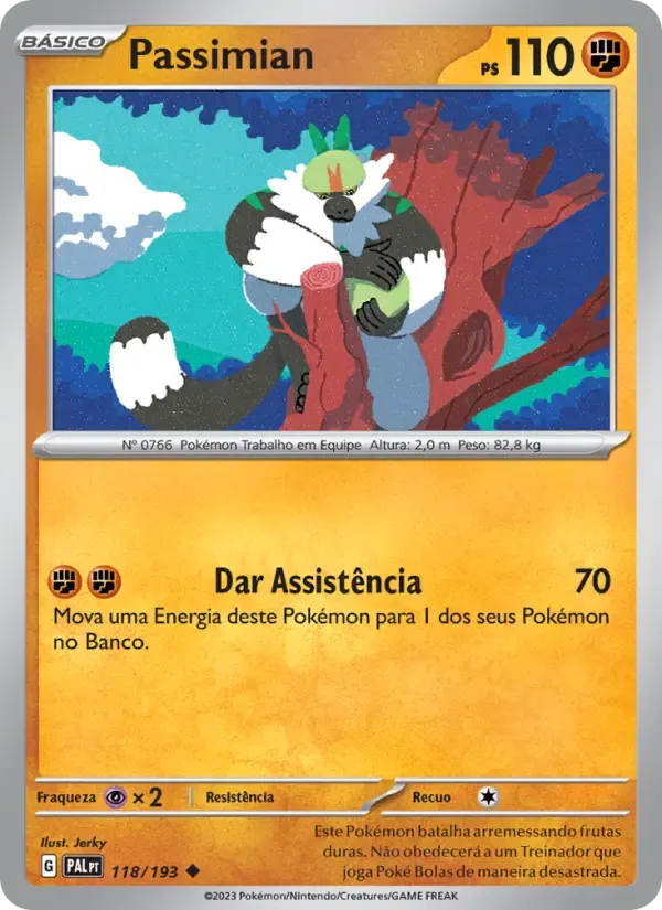 Passimian — Evoluções em Paldea 118 Portuguese Pokémon card