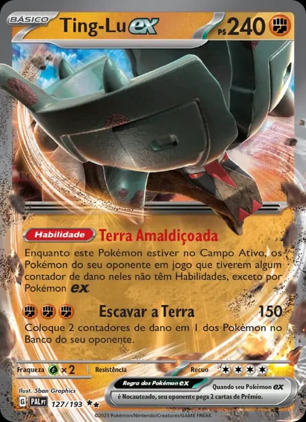 Ting-Lu ex — Evoluções em Paldea 127 Portuguese Pokémon card