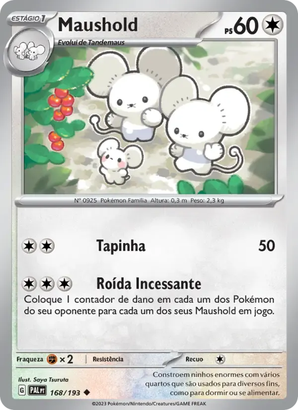 Maushold — Evoluções em Paldea 168 Portuguese Pokémon card