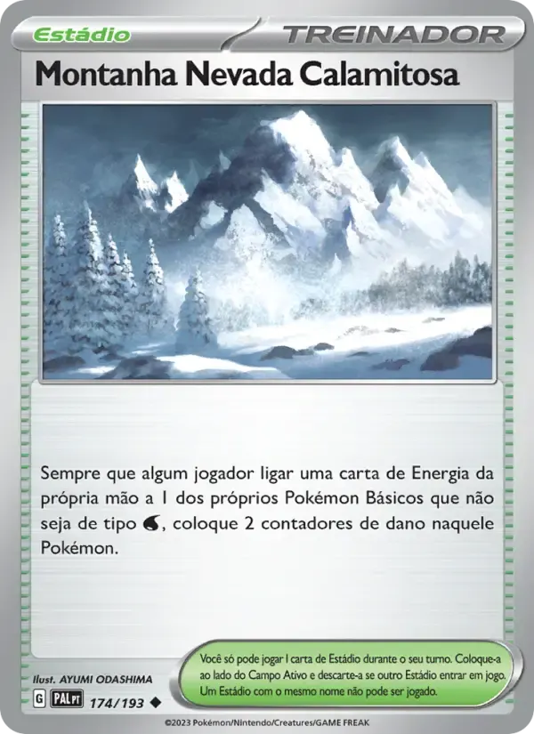 Montanha Nevada Calamitosa — Evoluções em Paldea 174 Portuguese Pokémon card