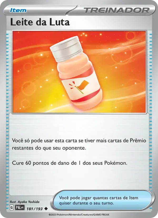 Leite da Luta — Evoluções em Paldea 181 Portuguese Pokémon card
