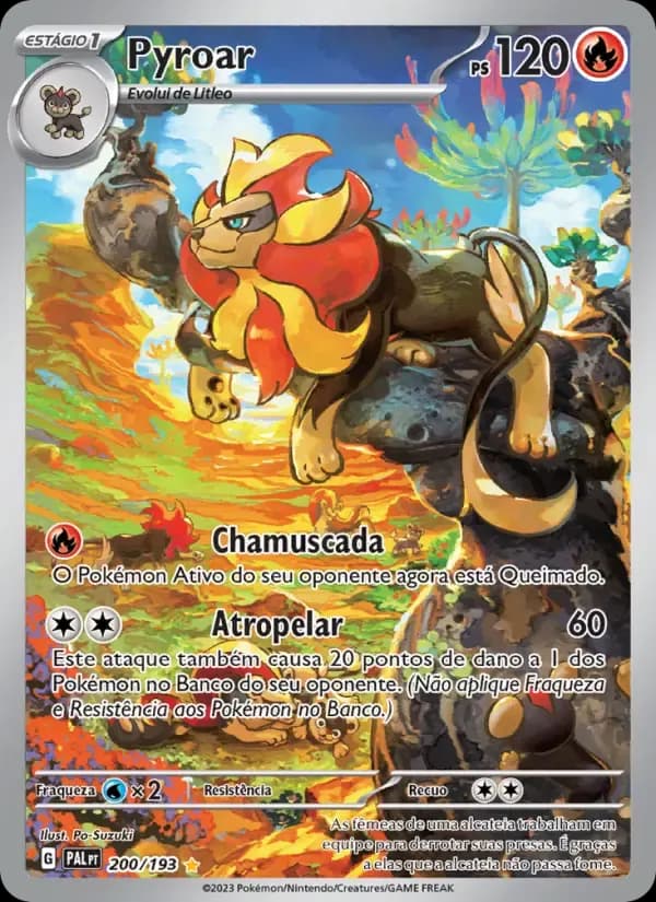 Pyroar — Evoluções em Paldea 200 Portuguese Pokémon card