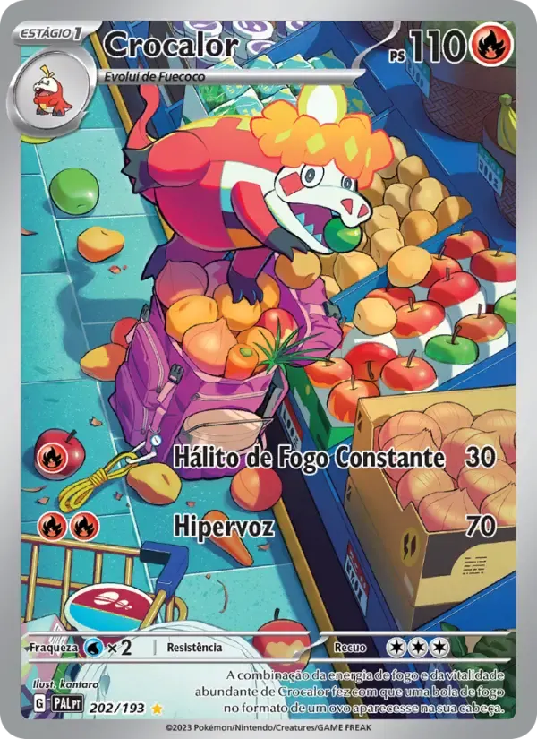 Crocalor — Evoluções em Paldea 202 Portuguese Pokémon card