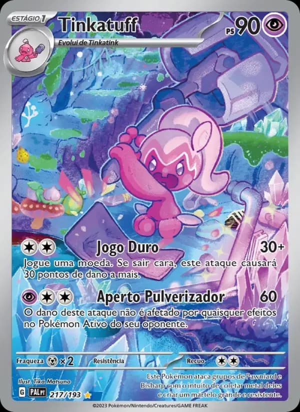 Tinkatuff — Evoluções em Paldea 217 Portuguese Pokémon card