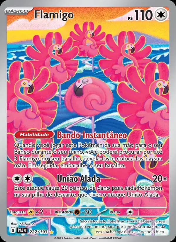 Flamigo — Evoluções em Paldea 227 Portuguese Pokémon card