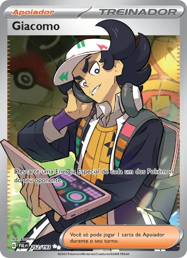Giacomo — Evoluções em Paldea 252 Portuguese Pokémon card