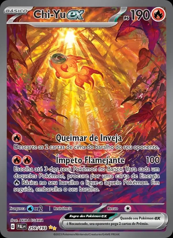 Chi-Yu ex — Evoluções em Paldea 259 Portuguese Pokémon card