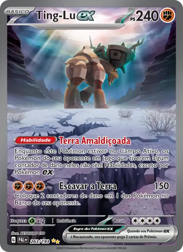 Ting-Lu ex — Evoluções em Paldea 263 Portuguese Pokémon card