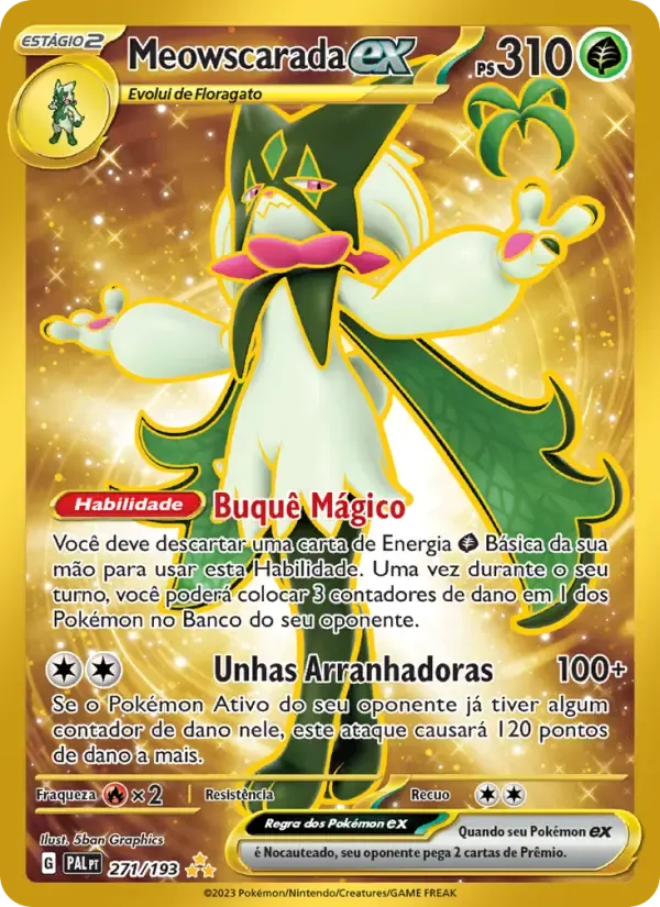 Meowscarada ex — Evoluções em Paldea 271 Portuguese Pokémon card