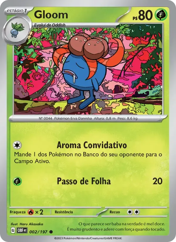 Gloom — Obsidiana em Chamas 2 Portuguese Pokémon card