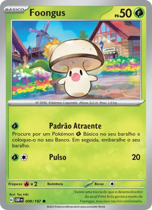 Foongus — Obsidiana em Chamas 9 Portuguese Pokémon card