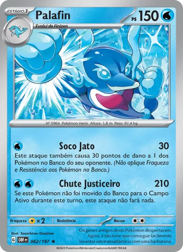Palafin — Obsidiana em Chamas 62 Portuguese Pokémon card