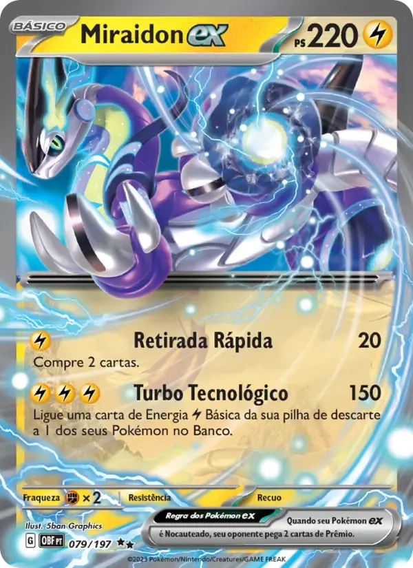 Miraidon ex — Obsidiana em Chamas 79 Portuguese Pokémon card