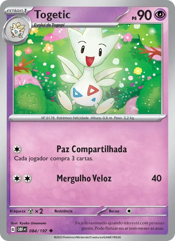 Togetic — Obsidiana em Chamas 84 Portuguese Pokémon card