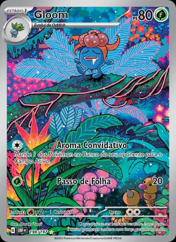Gloom — Obsidiana em Chamas 198 Portuguese Pokémon card