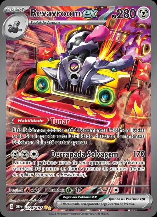 Revavroom ex — Obsidiana em Chamas 224 Portuguese Pokémon card