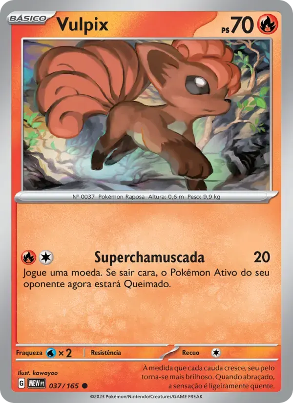 Vulpix — 151 37 Portuguese Pokémon card