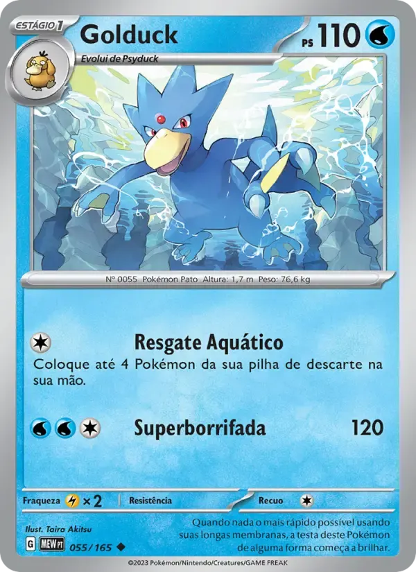 Golduck — 151 55 Portuguese Pokémon card