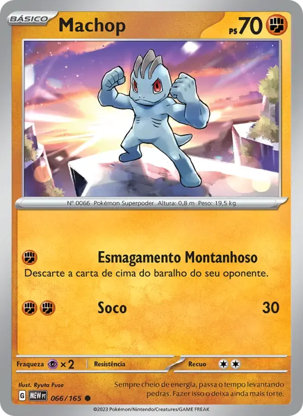 Machop — 151 66 Portuguese Pokémon card