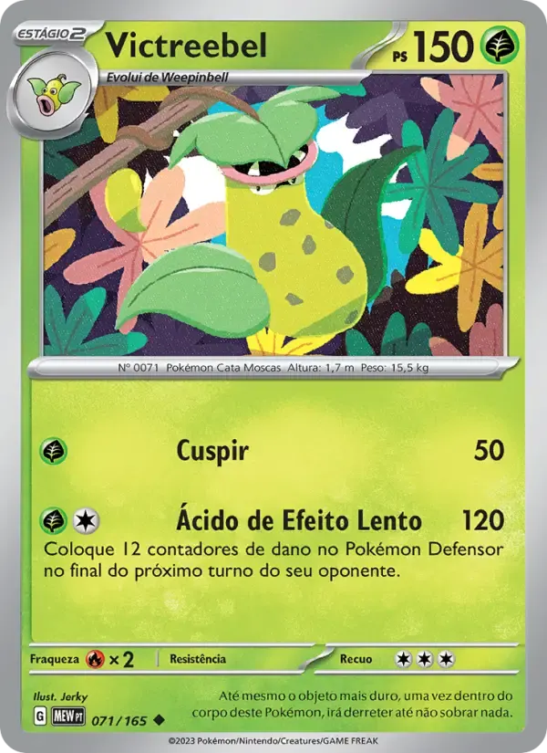 Victreebel — 151 71 Portuguese Pokémon card