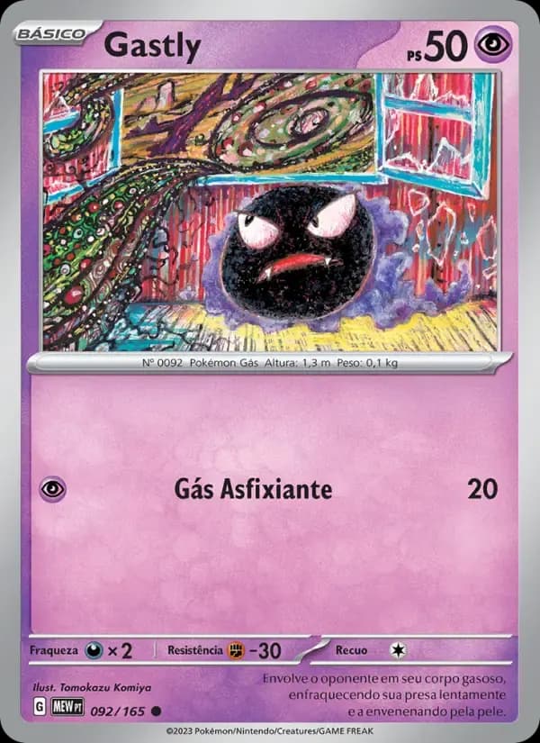 Gastly — 151 92 Portuguese Pokémon card