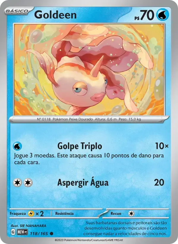 Goldeen — 151 118 Portuguese Pokémon card