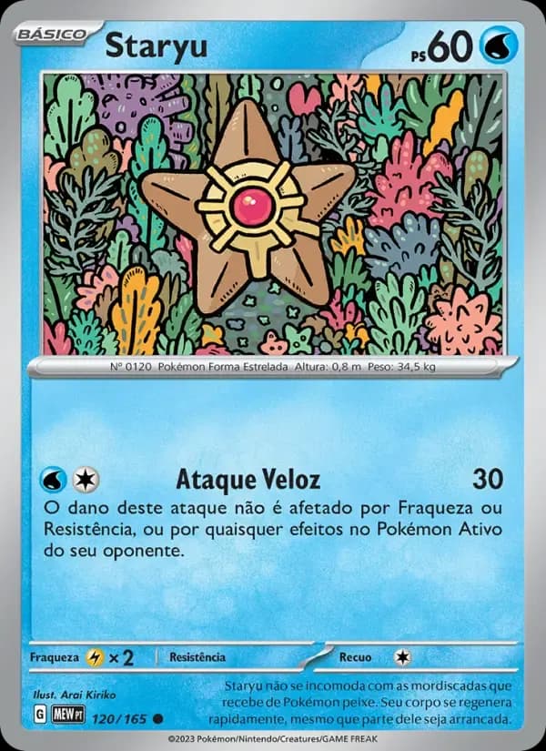 Staryu — 151 120 Portuguese Pokémon card