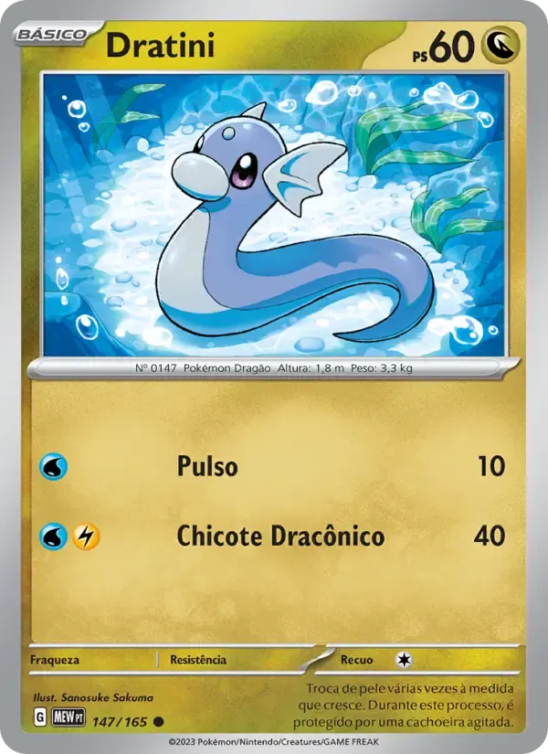 Dratini — 151 147 Portuguese Pokémon card
