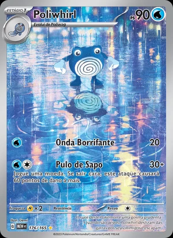 Poliwhirl — 151 176 Portuguese Pokémon card