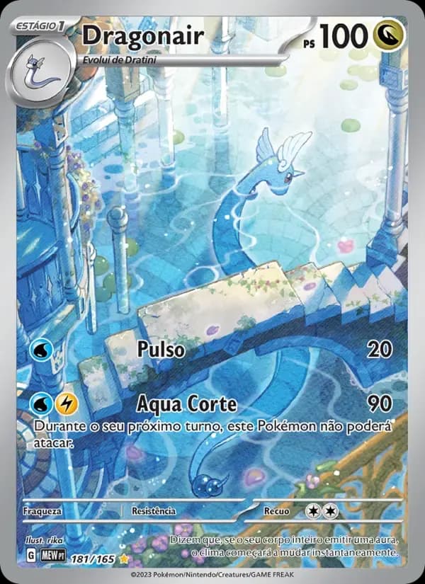 Dragonair — 151 181 Portuguese Pokémon card
