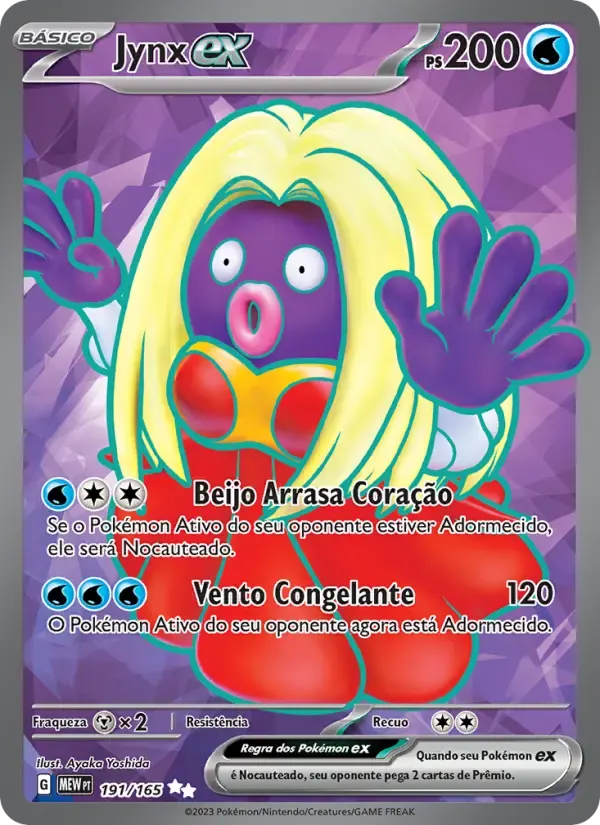 Jynx ex — 151 191 Portuguese Pokémon card