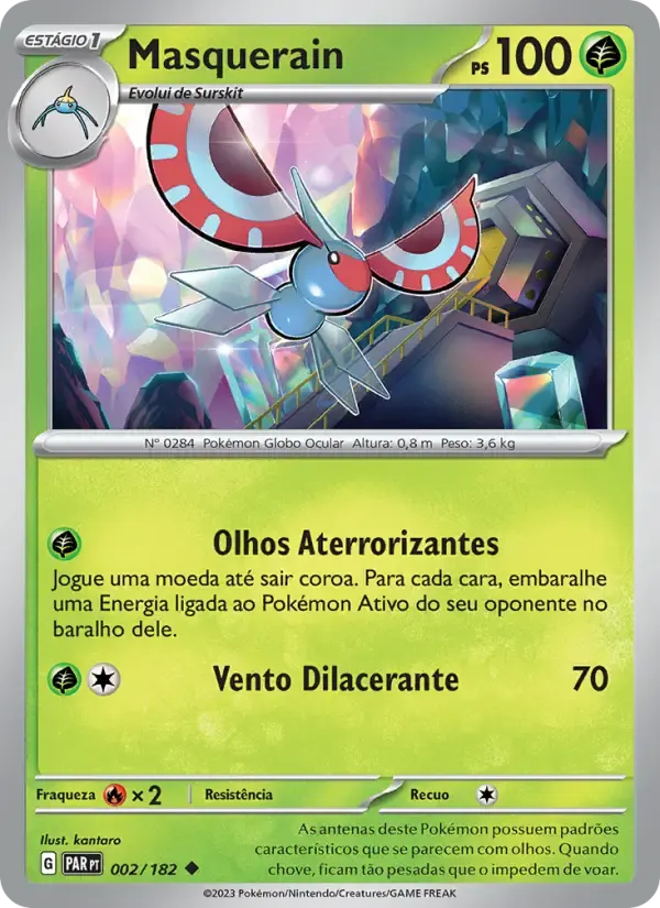 Masquerain — Fenda Paradoxal 2 Portuguese Pokémon card