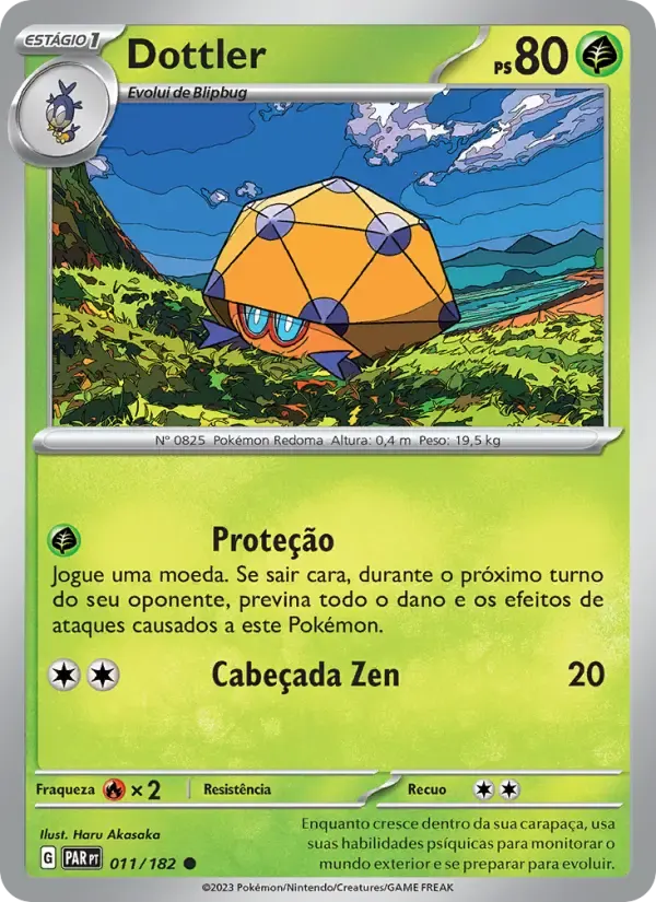 Dottler — Fenda Paradoxal 11 Portuguese Pokémon card