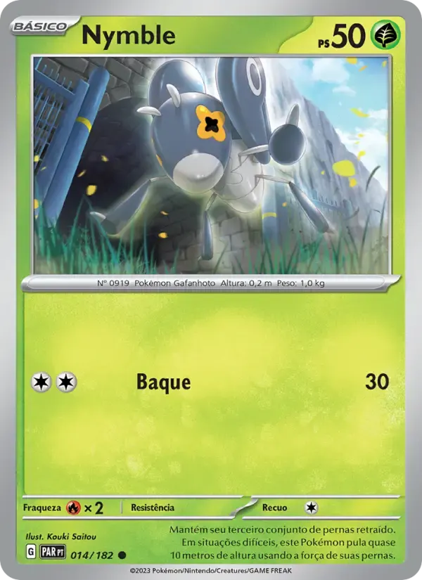 Nymble — Fenda Paradoxal 14 Portuguese Pokémon card