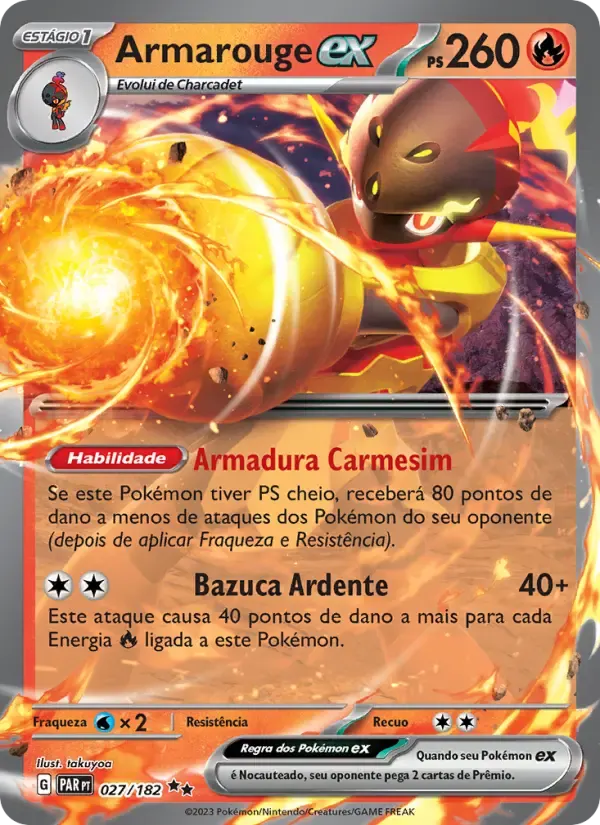 Armarouge ex — Fenda Paradoxal 27 Portuguese Pokémon card