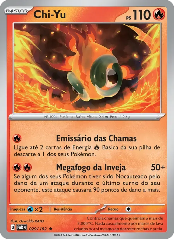 Chi-Yu — Fenda Paradoxal 29 Portuguese Pokémon card