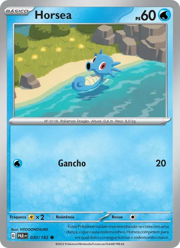 Horsea — Fenda Paradoxal 30 Portuguese Pokémon card