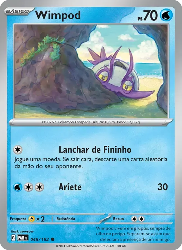 Wimpod — Fenda Paradoxal 48 Portuguese Pokémon card