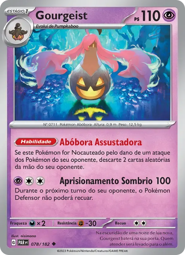 Gourgeist — Fenda Paradoxal 78 Portuguese Pokémon card