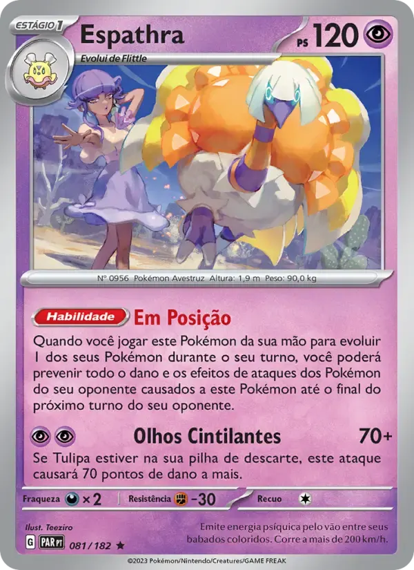 Espathra — Fenda Paradoxal 81 Portuguese Pokémon card