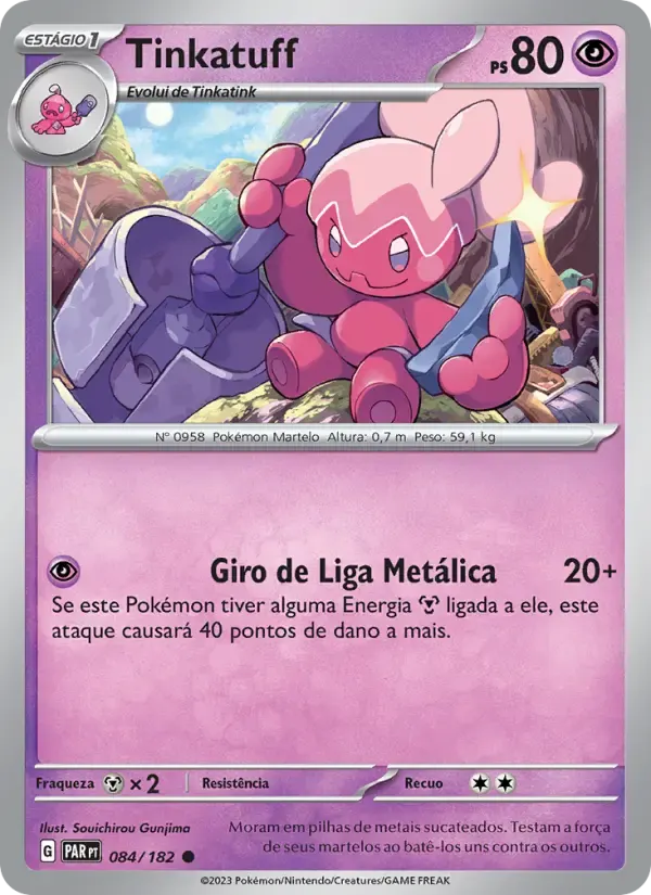 Tinkatuff — Fenda Paradoxal 84 Portuguese Pokémon card