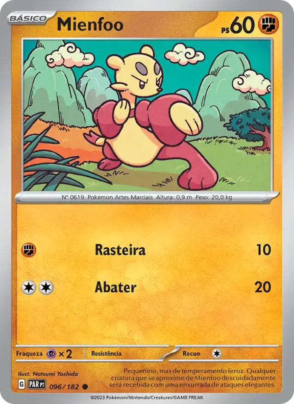 Mienfoo — Fenda Paradoxal 96 Portuguese Pokémon card