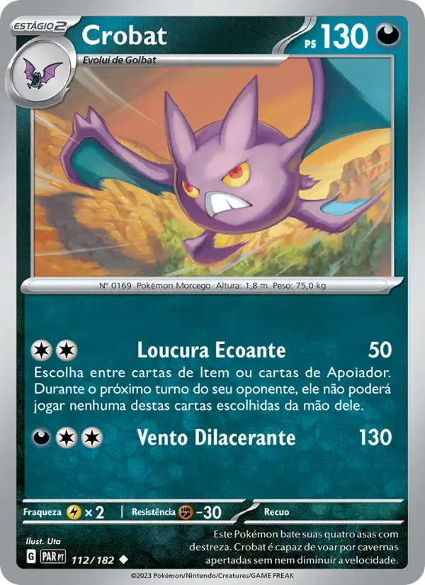 Crobat — Fenda Paradoxal 112 Portuguese Pokémon card