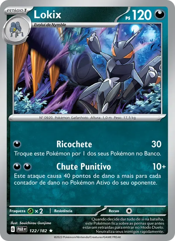 Lokix — Fenda Paradoxal 122 Portuguese Pokémon card